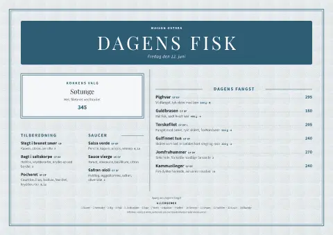 Østerståge – forhåndsvisning af menukortskabelon