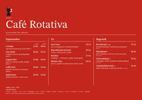 Morgenrotation – forhåndsvisning af menukortskabelon