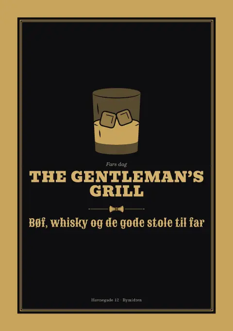 Forgyldt whiskyglas – forhåndsvisning af menukortskabelon