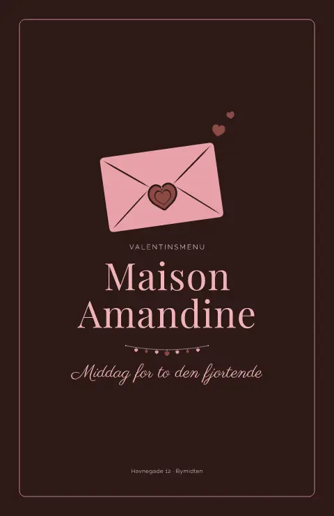 Pralinéhjerter – forhåndsvisning af menukortskabelon