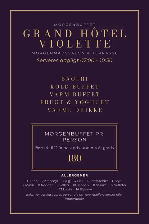 Auberginegry – forhåndsvisning af menukortskabelon