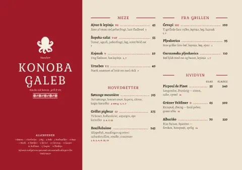 Konobabroderi – forhåndsvisning af menukortskabelon
