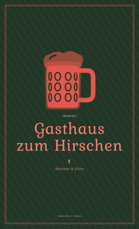 Jäger-Wiesn – Vorschau der Speisekarten-Vorlage
