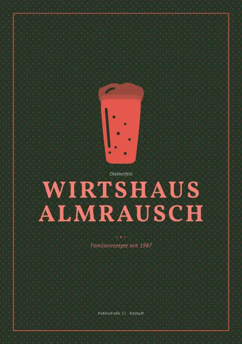 Alpenstich – Vorschau der Speisekarten-Vorlage
