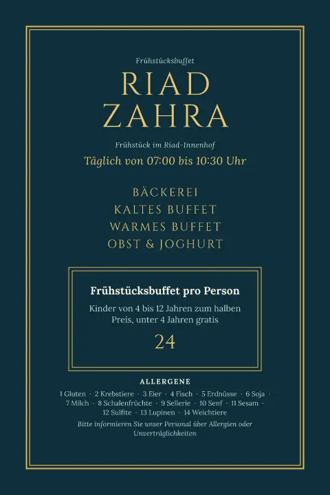 Laternenhof – Vorschau der Speisekarten-Vorlage