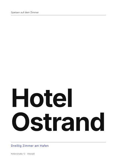 Ultramarin-Tablett – Vorschau der Speisekarten-Vorlage