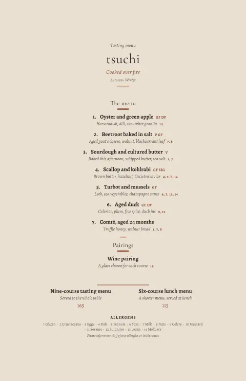 Raku Ember – menu template preview