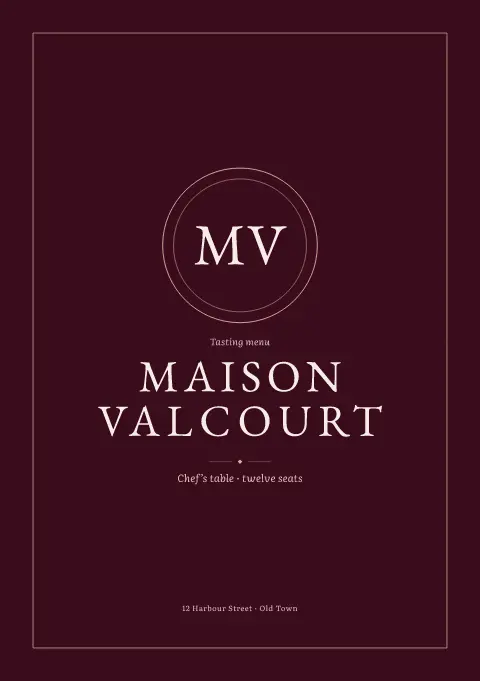 Velvet Nocturne – menu template preview