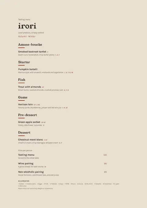 Autumn Kiln – menu template preview