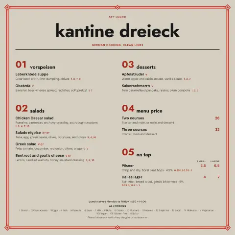 Dreieck Salad – menu template preview
