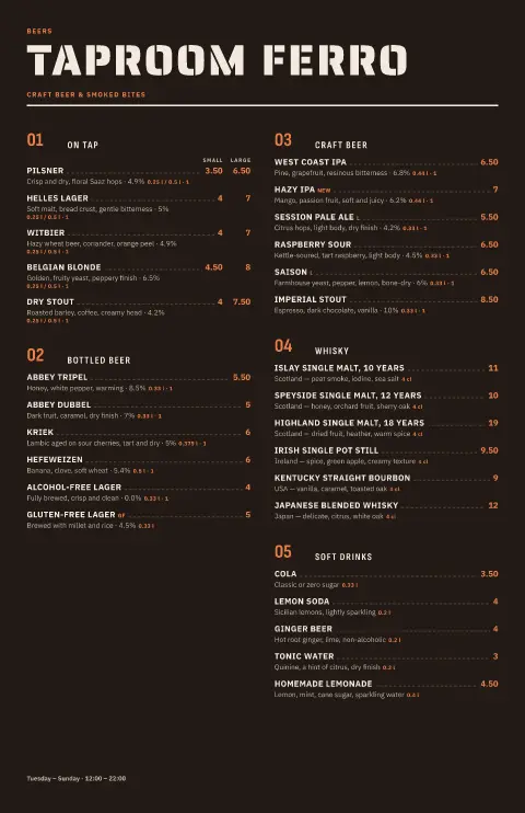 Ember Stencil – menu template preview