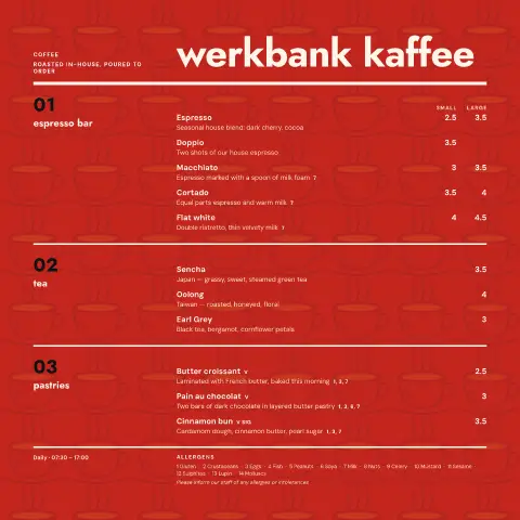 Red Square Roast – menu template preview