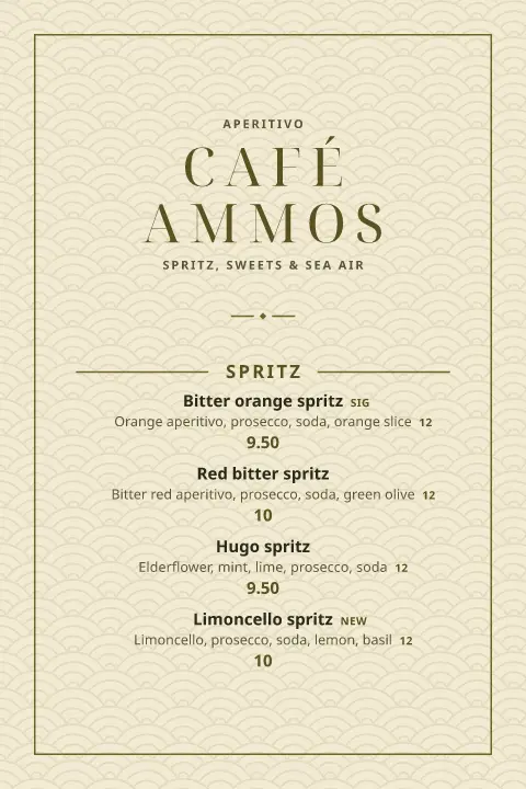Olive Terrace – menu template preview