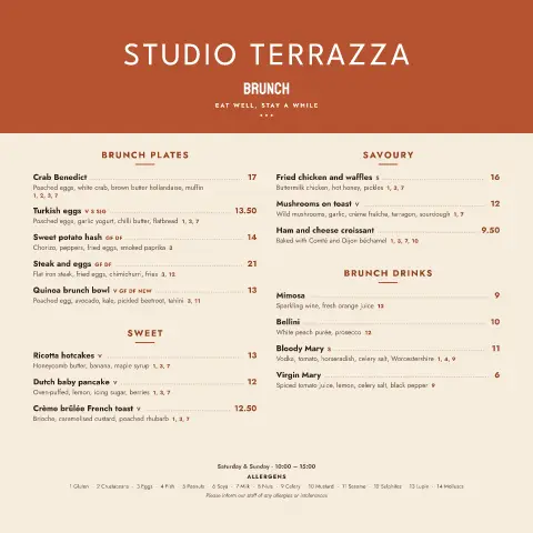 Sunday Terracotta – menu template preview
