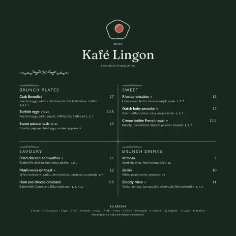 Fern & Yolk – menu template preview