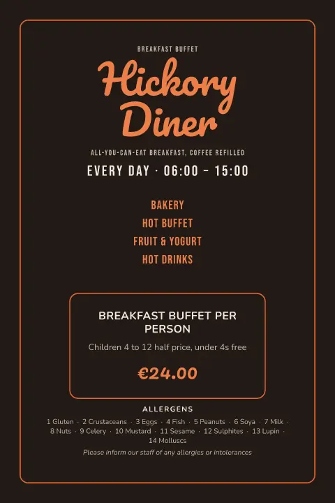 Griddle Ember – menu template preview