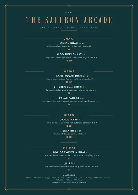 Copper Rangoli – menu template preview
