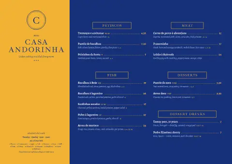 Swallow Tiles – menu template preview