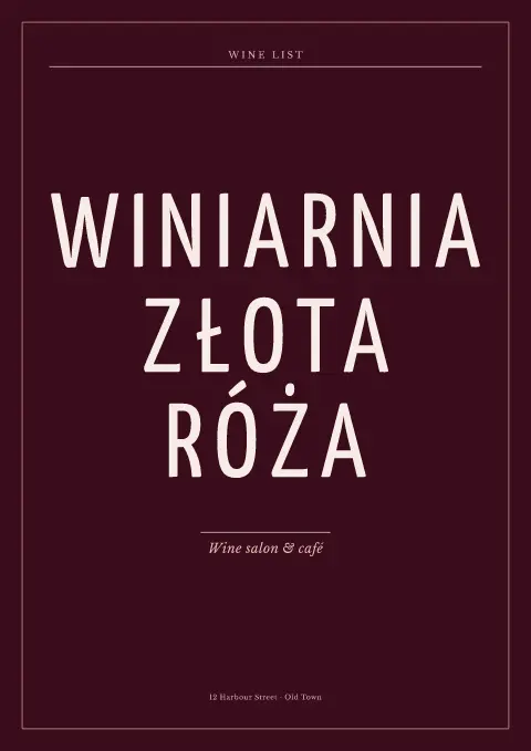 Velvet Winiarnia – menu template preview