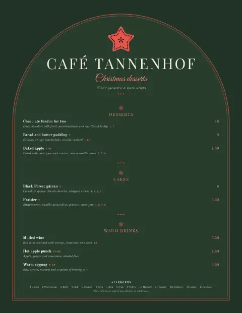 Gingerbread Arch – menu template preview