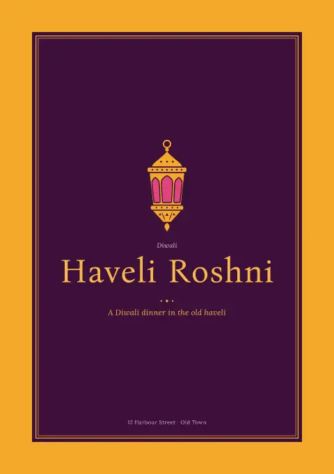 Marigold Haveli – menu template preview