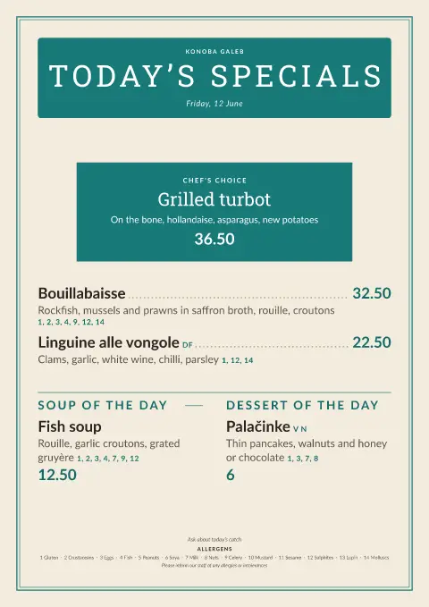 Adriatic Slate – menu template preview
