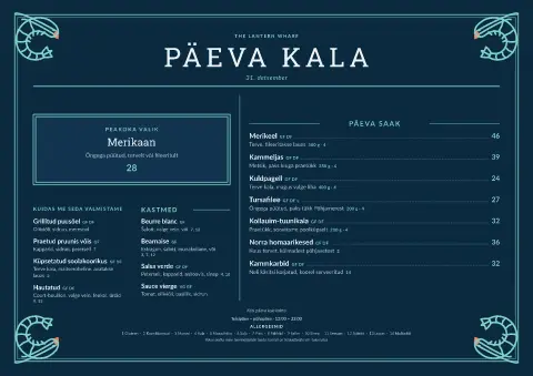Sügavuse tahvel – menüümalli lehekülg 1