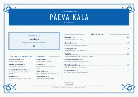 Valged võrgud – menüümalli eelvaade