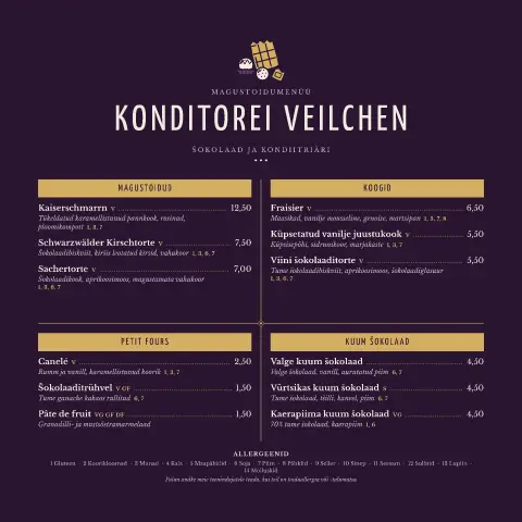 Lilla ganache – menüümalli eelvaade
