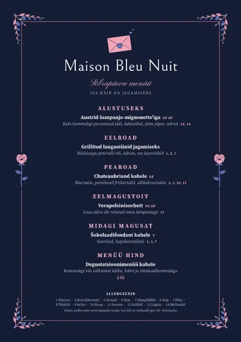 Kuuvalgusroos – menüümalli eelvaade
