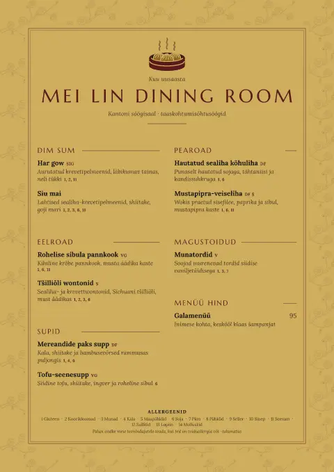 Ploomirest – menüümalli eelvaade