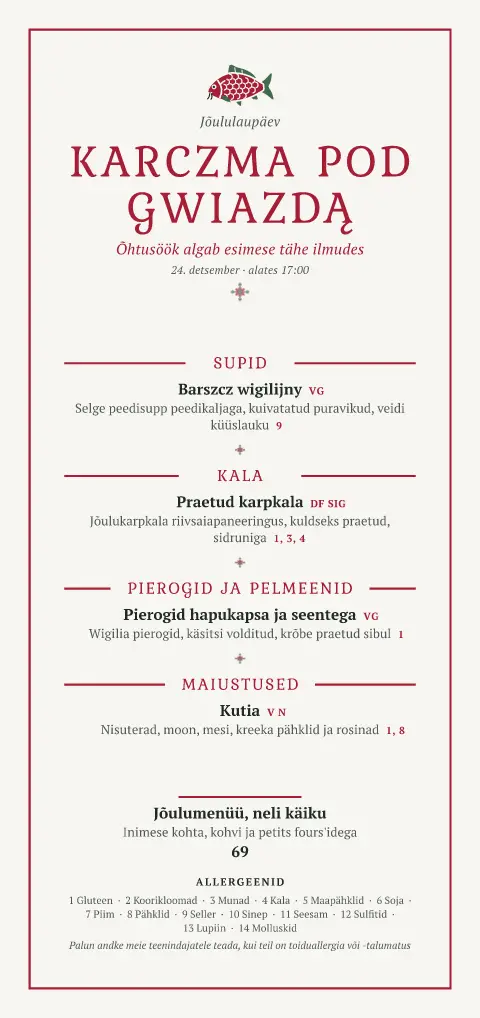 Esimene täht – menüümalli eelvaade