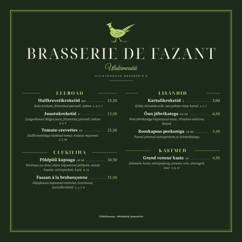 Brabançonne – menüümalli eelvaade