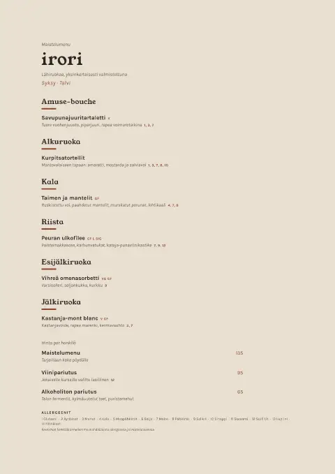 Syysuuni – ruokalistapohjan esikatselu