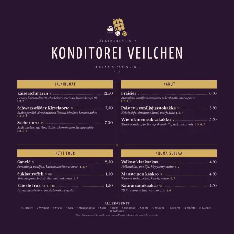 Violetti ganache – ruokalistapohjan esikatselu