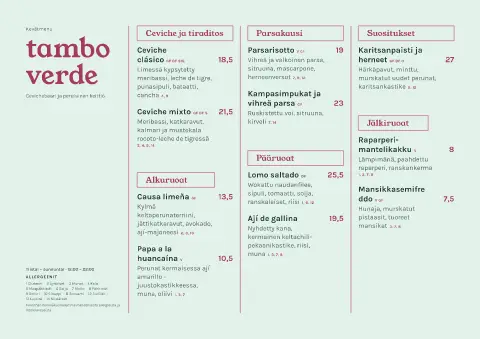 Minttutiradito – ruokalistapohjan esikatselu