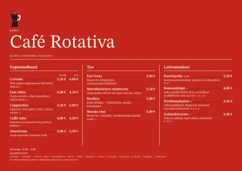Aamurotaatio – ruokalistapohjan esikatselu