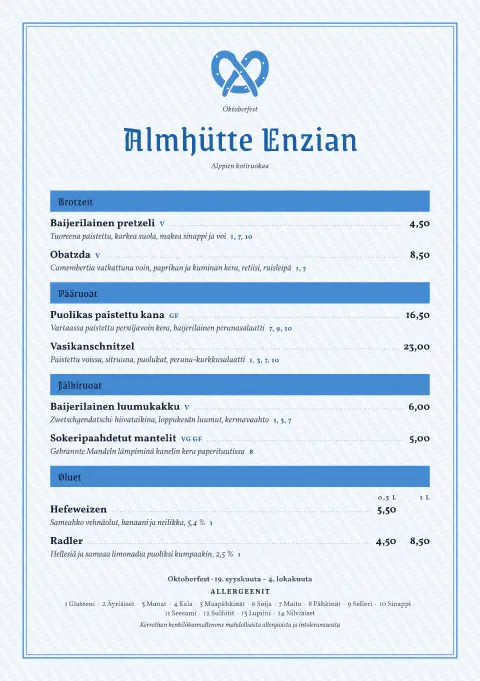 Taivaanpretzeli – ruokalistapohjan esikatselu