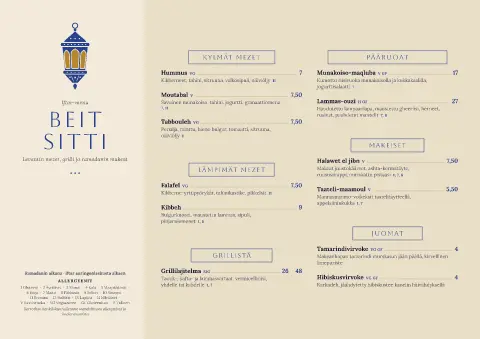Auringonlaskun ristikko – ruokalistapohjan esikatselu