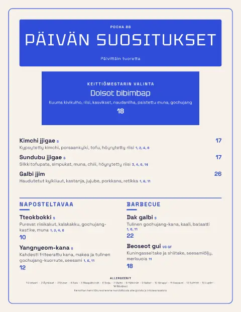 Pocha neon – ruokalistapohjan esikatselu