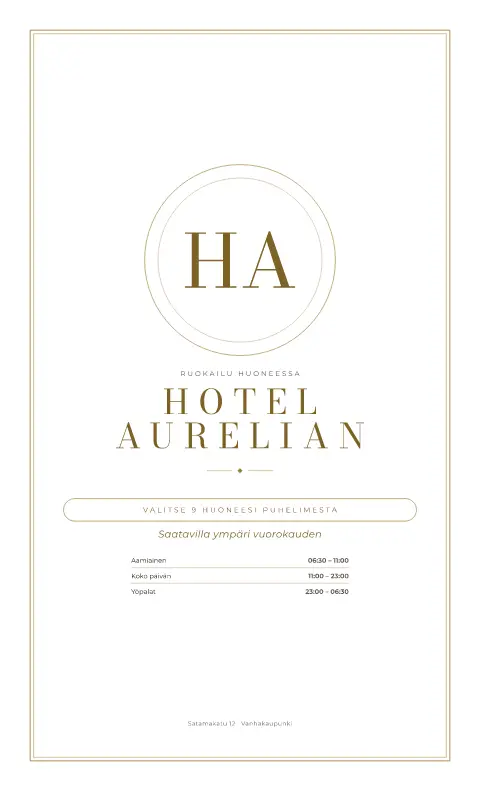 Kullattu hotellipoika – ruokalistapohjan esikatselu