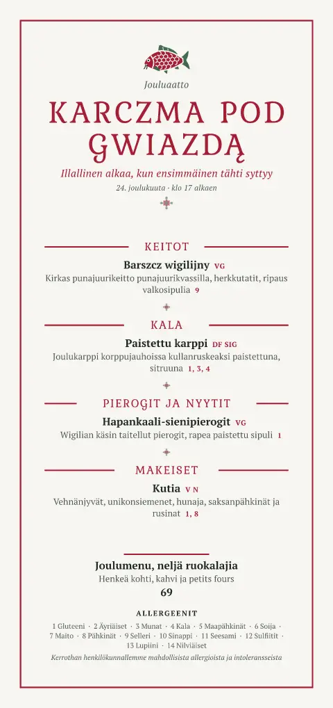 Ensimmäinen tähti – ruokalistapohjan esikatselu