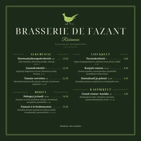 Brabançonne – ruokalistapohjan esikatselu