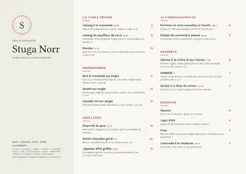 Solstice de bouleau – aperçu du modèle de menu