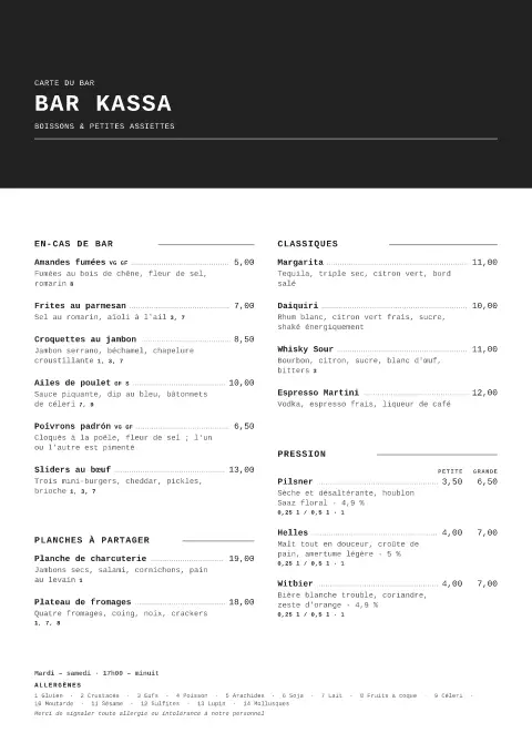 Registre à ruban – aperçu du modèle de menu