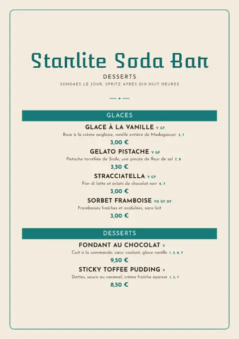 Float chromé – aperçu du modèle de menu