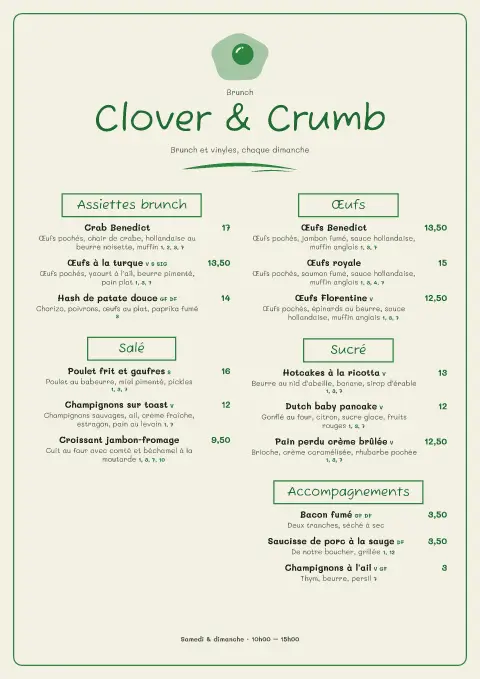 Jaunes gribouillés – aperçu du modèle de menu