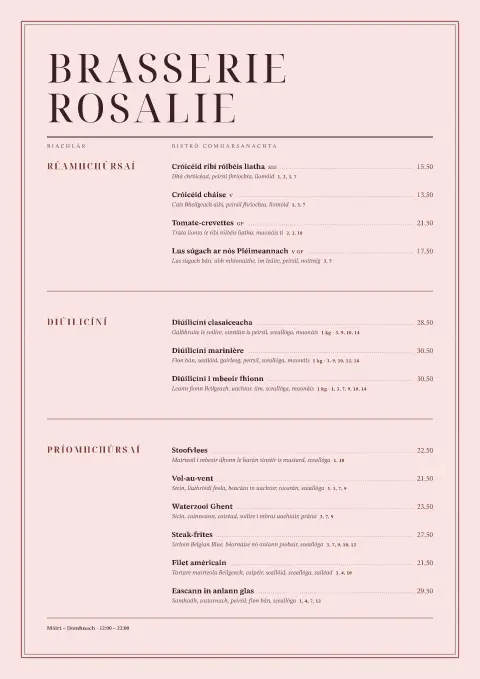 Brasserie Rosalie – réamhamharc de theimpléad biachláir