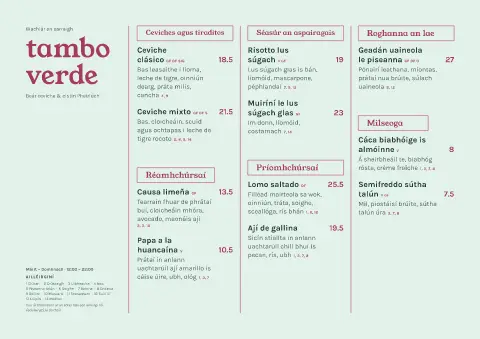 Tiradito miontais – réamhamharc de theimpléad biachláir
