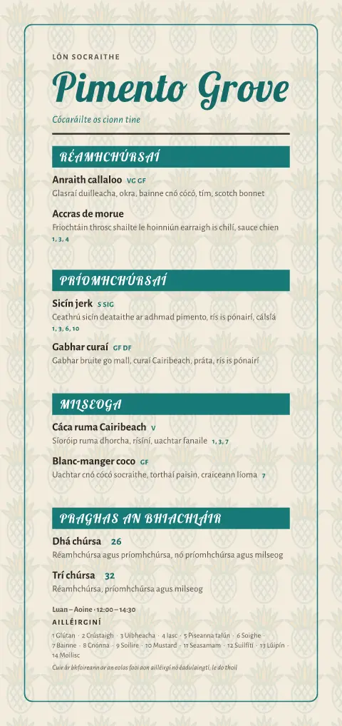 Pailmeacha pimento – réamhamharc de theimpléad biachláir